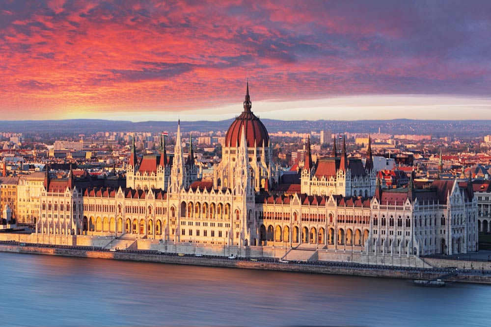 Hungarian parliament along the Danube