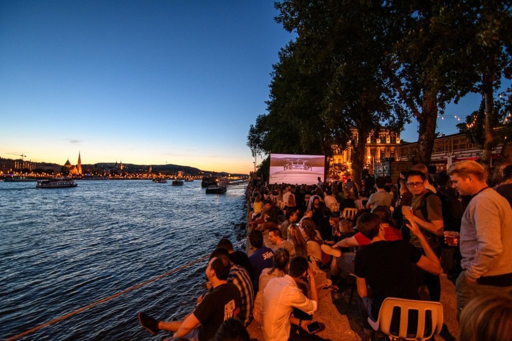 Sunset on summer in Budapest