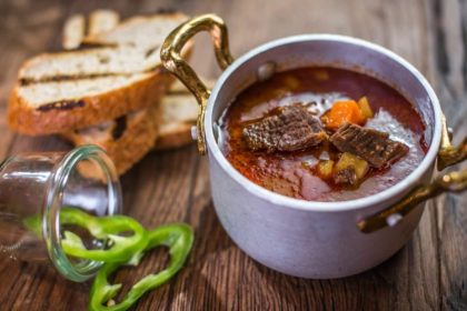 Traditional Hungarian fish soup